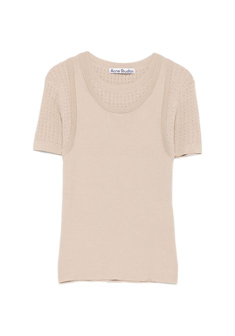 layed tee woman beige ACNE STUDIOS | A60649AEK